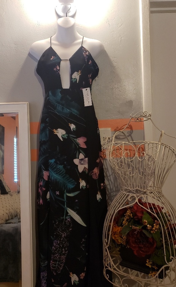 Long colorful flower dress